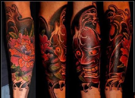纹身花臂图 一组传统的花臂纹身图案欣赏
