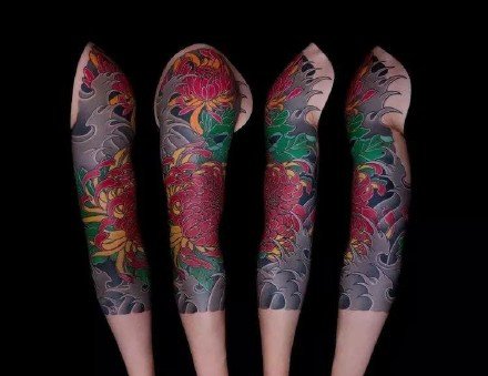 传统花臂：老传统风格的一组花臂纹身作品