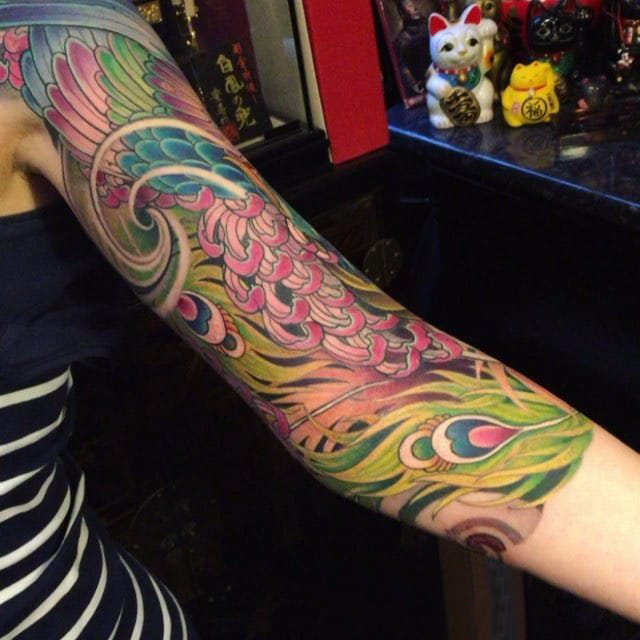 多款彩绘水彩素描创意霸气经典花臂纹身图案