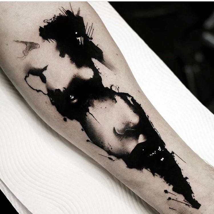 黑白纹身图案大全  多款黑白纹身骷髅图案和个性几何纹身图案